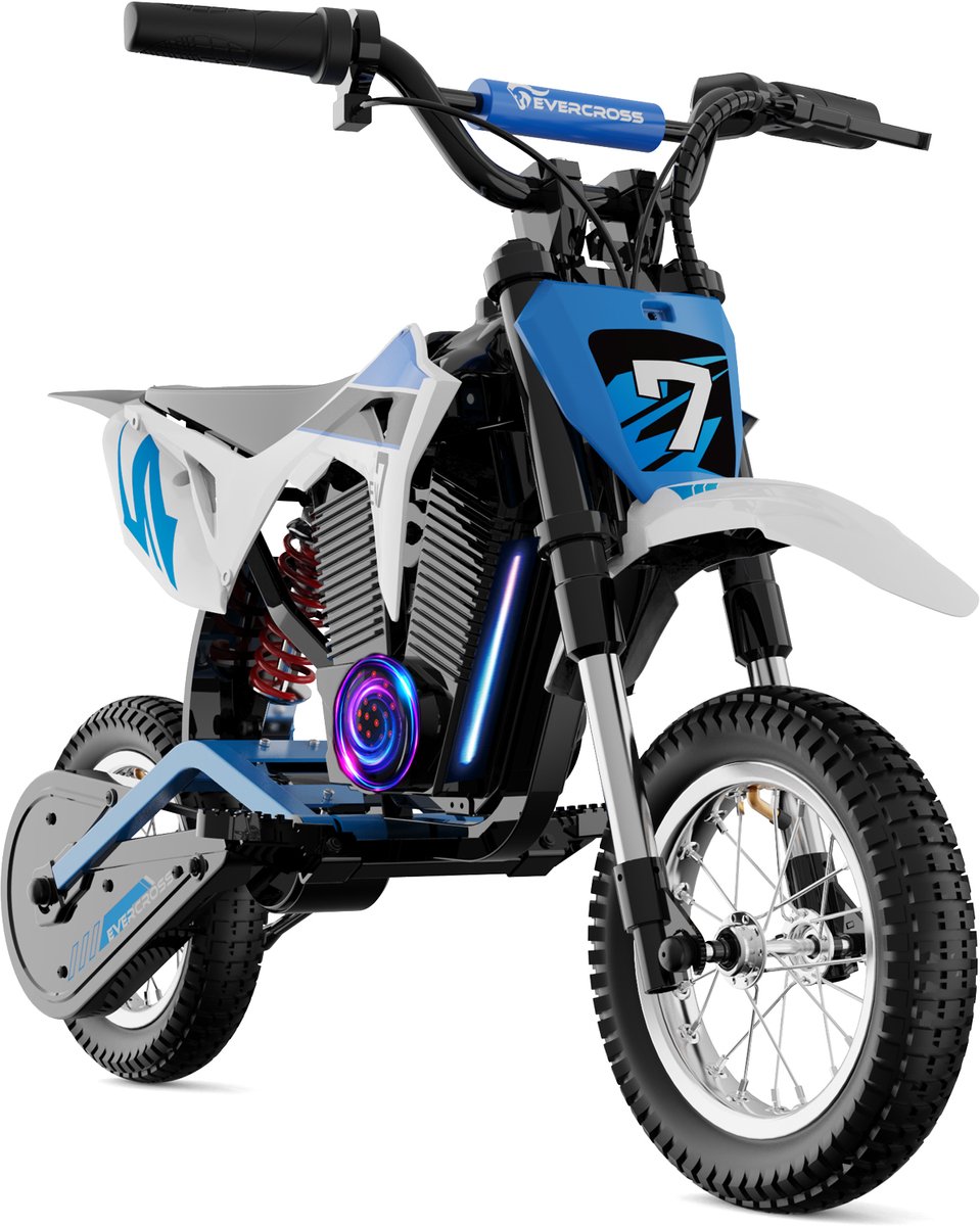 EVERCROSS EV12M Pro Kinderen Elektrische Motorfiets | 300W | 25 km/u | 3 Snelheidsstanden | 3-12 Jaar | Blauw/Rood